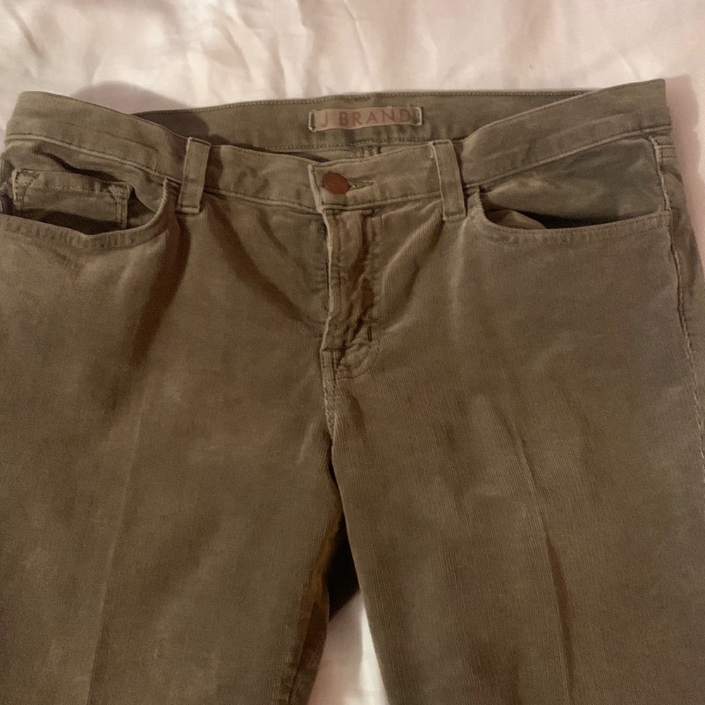 J Brand Corduroy Straight Leg Pants, Brown, Size 31